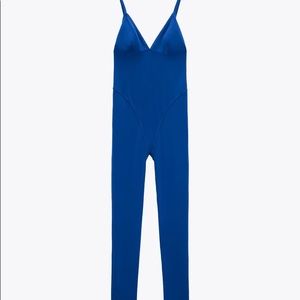 Zara blue jumpsuit. Medium. New